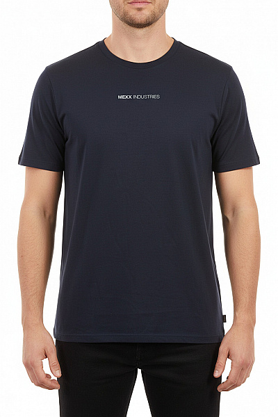 Mexx Pánské Bavlněné Tričko Tmavě Modré S Krátkým Rukávem A Nápisem Vel. XL