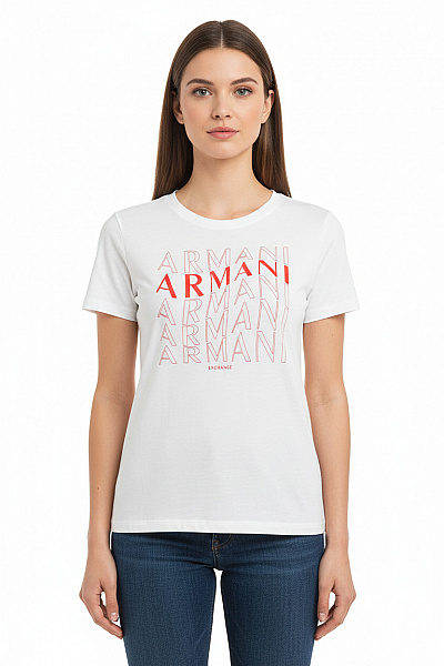 Dámské Tričko S Potiskem Bílé ARMANI Vel. M