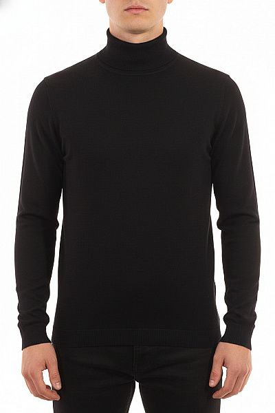 REPLAY Pánský Bavlněný Rolák černý Basic Dlouhý Rukáv Vel. XL