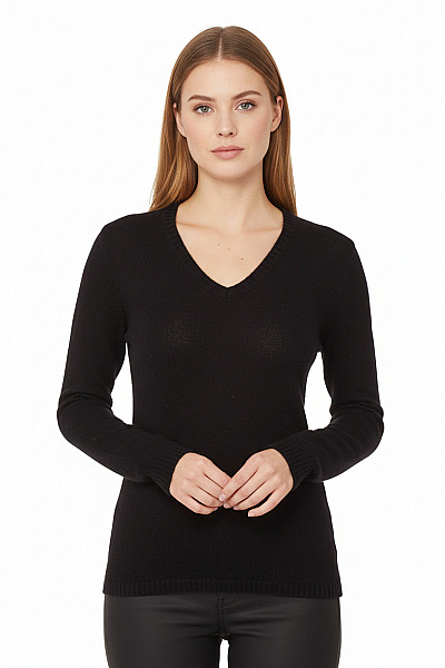 Dámský Svetr Kašmírový Černý Vel. S