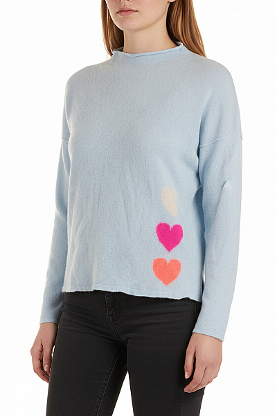 Dámský Svetr Vlněný Modrý Grace Vel. M