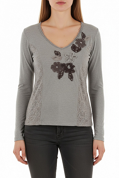 Dámské Tričko Šedé