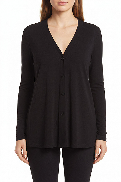 Joseph Ribkoff Dámská černá Košile Dlouhý Rukáv Elegantní Ležérní Volná Velikost 38