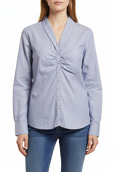 ETERNA Dámská Košile S Dlouhým Rukávem Elegantní Pruhovaná Vel. 36