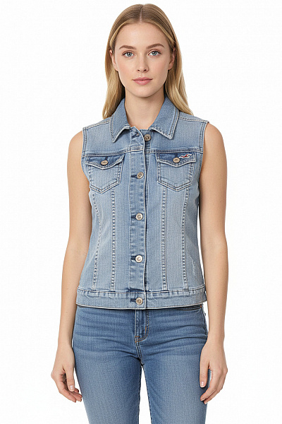 Hollister Kratká Dámská Vesta Modrá Second Hand Vel. XS