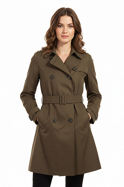 Abercrombie&Fitch Dámský Trenčkot Zelený Vel. XS