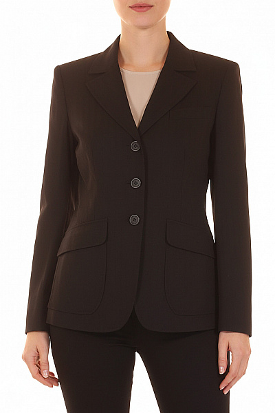 MARC AUREL Černé Vypasované Sako Elegantní Business Jednořadé Kapsy Vel. 38