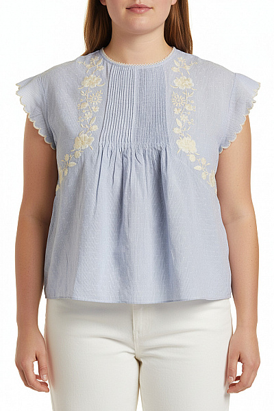 Vzorovaná  Halenka Modrá ZARA Vel. XL