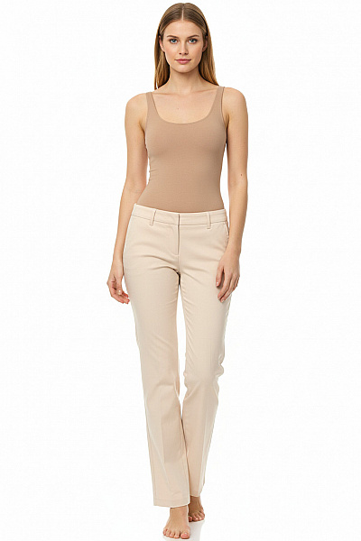 SCHUMACHER Dámské Kalhoty Béžové Second Hand Vel. S