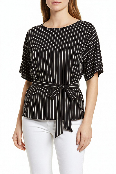 Marks & Spencer Vzorovaná  Halenka Černobílá Vel. 44