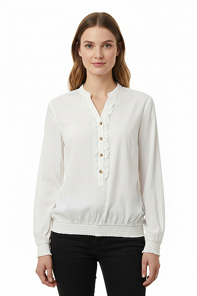 SELECTION  Halenka Jednobarevná Bílá Second Hand Vel. 36