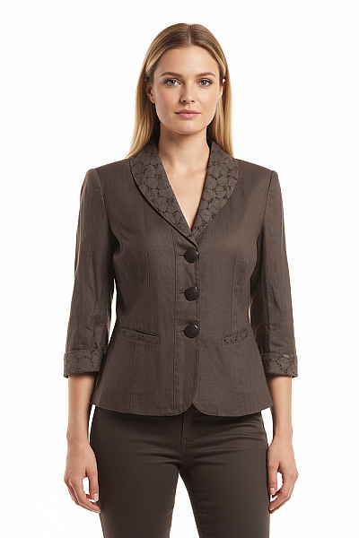 Dámské Blejzr Lněný Šedý