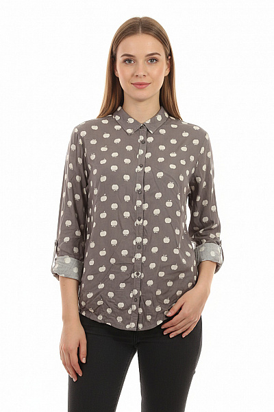 Vzorovaná Dámská Košile Šedá CECIL Vel. S