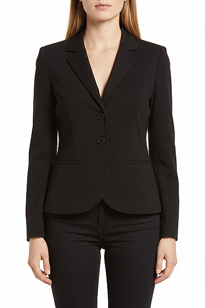 Pennyblack Dámské černé Vypasované Sako Elegantní Jednořadé Business Velikost 44