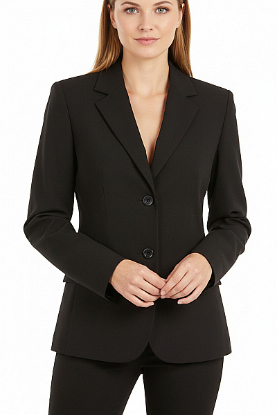 BETTY BARCLAY Černé Vypasované Sako Elegantní Business Jednořadé Na Běžné Nošení Vel. 40