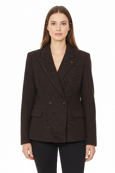 Gsus Teplé Dámské Sako Černé Second Hand Vel. M