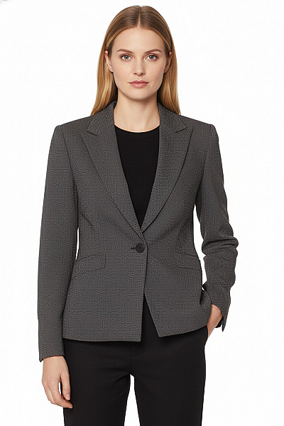 ARMANI Dámské Společenské Sako Elegantní Vypasované Vzorované Dvouřadé Vel. 46