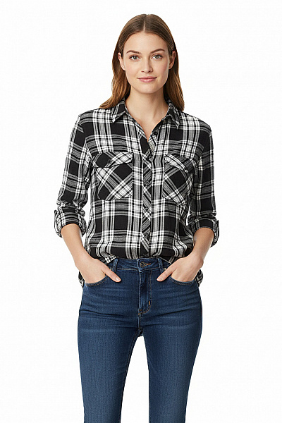 Dámská Košile Černobílá ZARA Vel. S