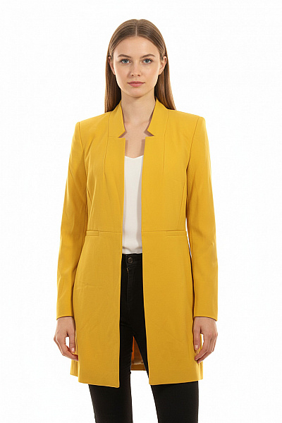 ZARA Krátký Dámský Kabát Žlutý Vel. S