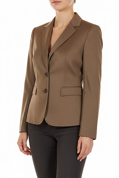 CINQUE Dámské Společenské Sako Hnědé Vypasované Jednořadé Business Vel. M
