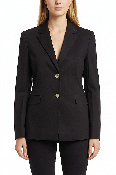 STRENESSE Dámské Letní Sako černé Vypasované Jednořadé Elegantní Business Velikost 40