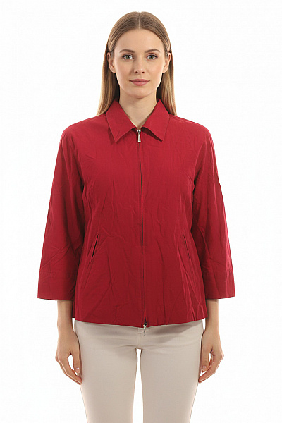 Street One Červené Dámské Sako Na Zip Ležérní S 3/4 Rukávem Na Běžné Nošení Velikost 36