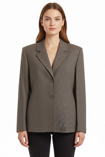 COLLECTION Dámské Společenské Sako šedé Vypasované Jednořadé Elegantní Business Vel. 44