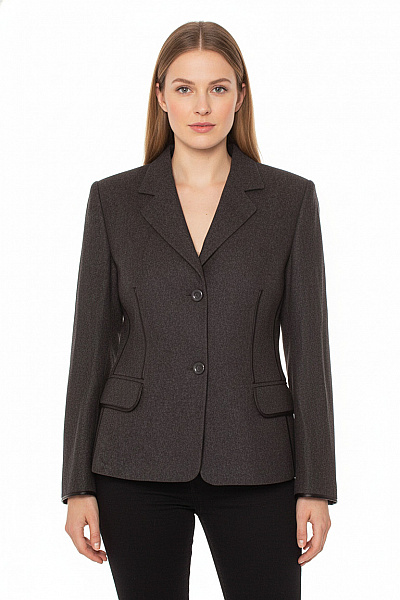 Rosner Dámský Hnědý Elegantní Krátký Vypasovaný Kabát Podzimní Velikost 42