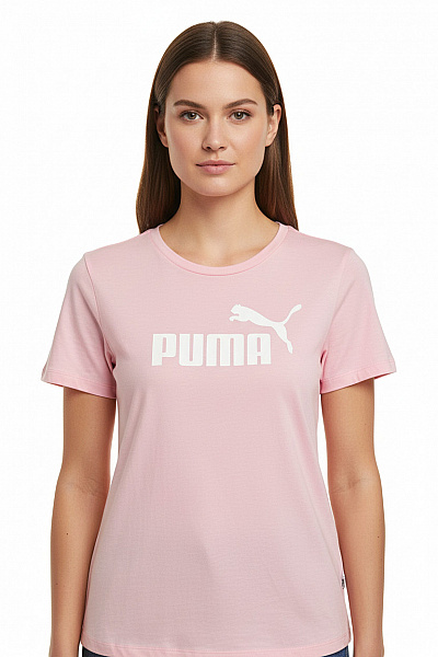 Puma Dámské Růžové Polyesterové Sportovní Tričko S Krátkým Rukávem A Nápisem Velikost 40