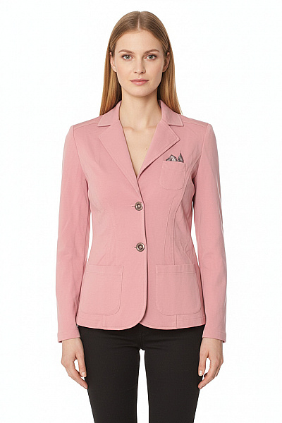 LERROS Růžové Vypasované Sako Na Běžné Nošení Jarní Volnočasové Elegantní Jednořadé Velikost 38