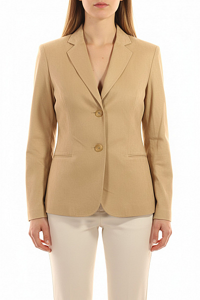 Marks & Spencer Dámský Béžový Polyesterový Vypasovaný Blejzr Na Běžné Nošení Velikost 14