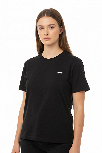 Vans Dámské černé Tričko S Krátkým Rukávem A Potiskem Skate Velikost L