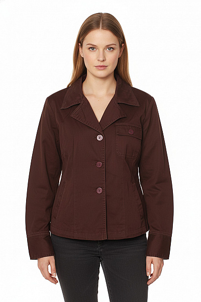 SOLAR Dámské Hnědé Sako Vypasované Ležérní Na Běžné Nošení Vel. M