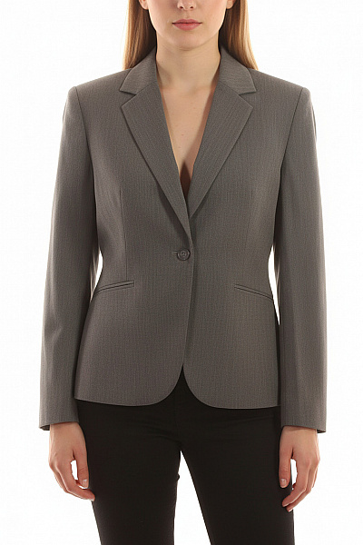Next Dámský Polyesterový šedý Blejzr Vypasovaný Jednořadé S Jedním Knoflíkem Business Vel. 42