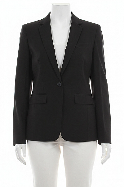 Marks & Spencer Černé Vypasované Společenské Sako Jednořadé S Jedním Knoflíkem Elegantní Business Vel. 14