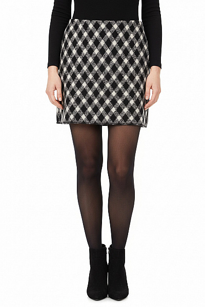 Sukně Vlněná Černobílá Vel. 40