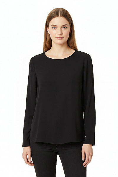 SAMSOE Dámská černá Halenka S Dlouhým Rukávem Vel. XS