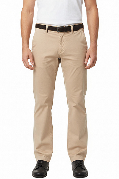 Hugo Boss Pánské Kalhoty Rovné Lněné Béžové Vel. 48