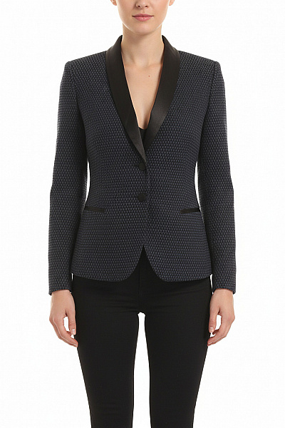 Společenské Vypasované Saka Vzorované Polyesterové Velikost 38