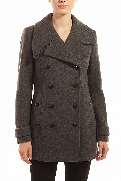 NEW YORKER Dámský Kabát Vlněný Šedý Vel. XS