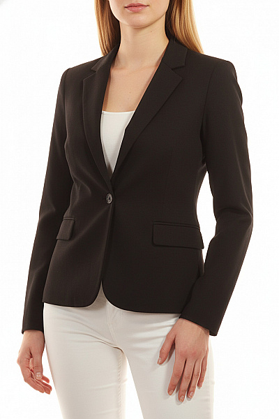 VERO MODA Černý Vypasovaný Blejzr Jednořadé S Jedním Knoflíkem Elegantní Business Vel. 40