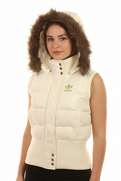 Teplá Dámská Vesta Bílá ADIDAS Vel. 36
