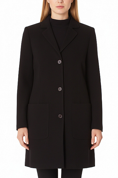 GIORGIO Dámský černý Sako Elegantní Klasický Projmutý Kabát Přes šaty Vel. 40