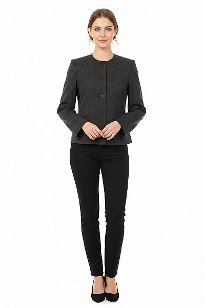 Next Dámský Tmavý Vypasovaný Blejzr Elegantní Jednořadé S Klopy Na Běžné Nošení Vel. 10