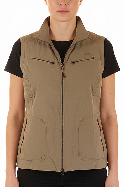 Kratká Dámská Vesta Hnědá SCHOFFEL Vel. 46