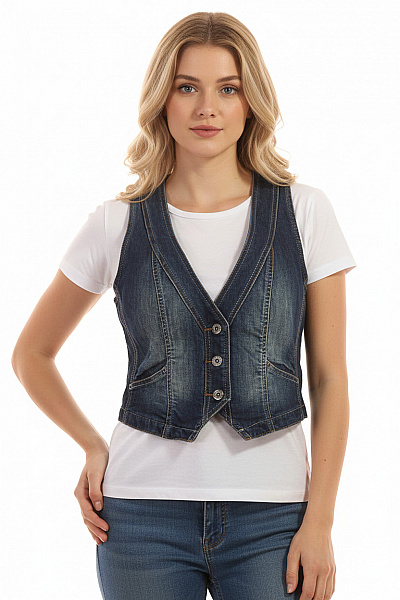 Dámská Vesta Modrá S.OLIVER Vel. 36