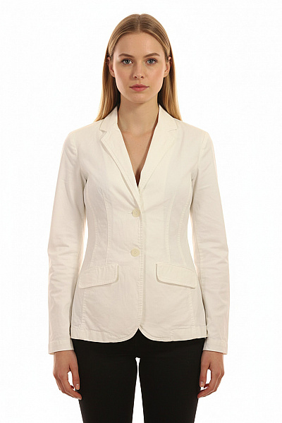 GANT Bavlněný Bílý Vypasovaný Sako Jarní Ležérní Jednořadé Na Běžné Nošení Vel. 34