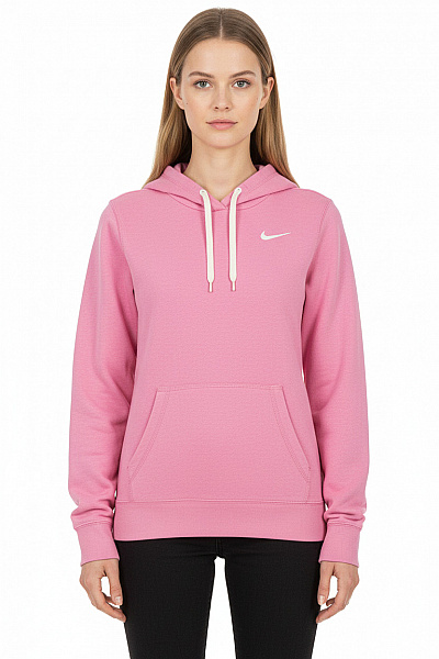 Nike Dámská Růžová Mikina S Kapucí A Klokaní Kapsou Přes Hlavu Vel. Xs