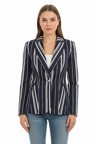 Společenské Dámské Sako Modré Vel. 34