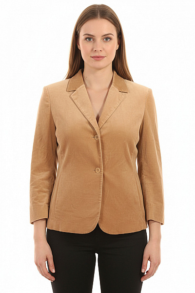 Esprit Bavlněné Hnědé Manšestrové Vypasované Sako Na Běžné Nošení Podzimní Vel. 44